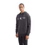 DeFacto Erkek Antrasit DeFactoFit NBA Golden State Warriors Boxy Fit Kapüşonlu Baskılı Kalın Sweatshirt M