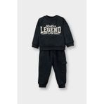 Defacto Erkek Bebek 2li Takım Baskılı Sweatshirt Eşofman Altı G5132a525wnar202 Antrasit-ar202