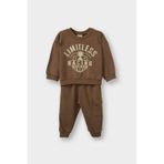 Defacto Erkek Bebek 2li Takım Baskılı Sweatshirt Eşofman Altı G5132a525wnbn589 Kahve-bn589