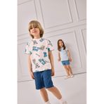 DeFacto Erkek Bebek Basic Düz Jean Şort E8258A525SMNM28 Mavi
