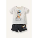 DeFacto Erkek Bebek Baskılı Pijama Takımı, 12-18 Ay (86cm), H4026A526HS, Antrasit, erkek-bebek