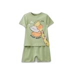 DeFacto Erkek Bebek Desenli 2li Pijama Takımı, 9-12 Ay, G8862A526SM, Yeşil-GN1216, erkek-bebek