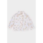 DeFacto Erkek Bebek Desenli Flamlı Poplin Uzun Kollu Gömlek B9257A525SPBG319 Bej