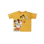 DeFacto Erkek Bebek Erkek Bebek Disney Mickey & Minnie Bisiklet Yaka Penye Kısa Kollu Tişört, Sarı , 4-5 Y