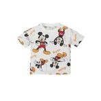 DeFacto Erkek Bebek Erkek Bebek Disney Mickey & Minnie Regular Fit Bisiklet Yaka Kısa Kollu Penye Tişört, Krem , 24-36 Ay