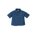 DeFacto Erkek Bebek Erkek Bebek Jean Kısa Kollu Gömlek, Mavi, 5/6 Y