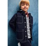 DeFacto Erkek Bebek Kapüşonlu Denim Ceket, 18-24 AY, F6269A525AU, Mavi-BE364, Bebek-Erkekler