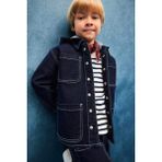 DeFacto Erkek Bebek Kapüşonlu Düğmeli Denim Ceket F6269A525AU - Mavi-BE364 - 18 - 24 Ay