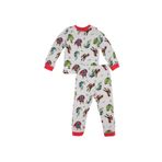 DeFacto Erkek Bebek Marvel Comics Pijama Takımı Uzun Kollu Penye Üst Beli Lastikli Uzun Alt Gri 3/4 YAŞ
