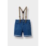 DeFacto Erkek Bebek Pantolon Askılı Jean Şort C2289A525SMNM28 Mavi