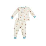 DeFacto Erkek Bebek Pijama Takımı Disney Winnie The Pooh Penye Uzun Kollu Pijama Üstü Pijama Altı Ekru 9-12 Ay