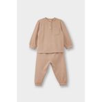 Defacto Erkek Bebek Pijama Takımı Uzun Kollu Waffle Üst Uzun Alt G1520a525wnbg222 Bej-bg222