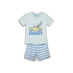 DeFacto Erkek Bebek Snoopy Desenli Pijama Takımı, 4/5 Yaş (110cm), H3501A526SM, Mavi, erkek-bebek