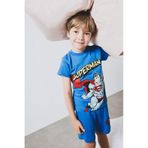 DeFacto Erkek Bebek Superman Pijama Takımı Kısa Kollu Penye Üst Beli Lastikli Şort E1189A525HSBE64