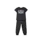 DeFacto Erkek Bebek Yıldız Desenli 2'li Pijama Takımı, 9-12 Ay, G8853A526SM, Antrasit-AR15, erkek-bebek