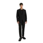 DeFacto Erkek Bej Melanj Beli Lastikli Cepli Duble Paça Gabardin Jogger Pantolon Siyah 32