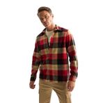 DeFacto Erkek Bordo Regular Fit Polo Yaka Kareli Oduncu Flanel Uzun Kollu Gömlek XL