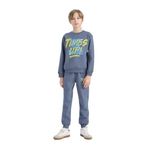 DeFacto Erkek Çocuk 2'li Takım Bisiklet Yaka Baskılı Sweatshirt Beli Lastikli Jogger Eşofman Altı Gri 5/6 Yaş