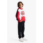 Defacto Erkek Çocuk 2li Takım Kapüşonlu Baskılı Sweatshirt Eşofman Altı F2505a825aurd79 Kırmızı