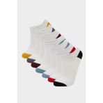 DeFacto Erkek Çocuk 7'li Pamuklu Patik Çorap F4710A8NS - Beyaz-WT1 - 23 - 27