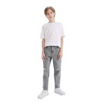 DeFacto Erkek Çocuk Balloon Fit Yırtık Detaylı Düz Paça Jean Pantolon Gri 5/6 Yaş