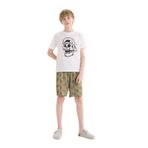 DeFacto Erkek Çocuk Baskılı Pijama Takımı, 8-9 Yaş, E0019A825SM, Beyaz-WT34, erkek-çocuk