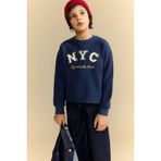DeFacto Erkek Çocuk Baskılı Uzun Kollu Sweatshirt Lacivert, 11-12 Yaş, G6171A826SP, Lacivert-NV256, Erkek Çocuk