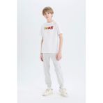 DeFacto Erkek Çocuk Beli Lastikli Jogger Eşofman Altı E7338A825SM - 5 - 6 Yaş - Gri-GR157