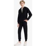 DeFacto Erkek Çocuk Beli Lastikli Okul Jogger Eşofman Altı K8846A625AU - Siyah-BK81 - 5 - 6 Yaş