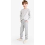 DeFacto Erkek Çocuk Beli Lastikli Okul Jogger Eşofman Altı R5970A625AU - Gri-GR377 - 11 - 12 Yaş
