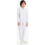 DeFacto Erkek Çocuk Beli Paçası Lastikli Basic Düz Pike Eşofman Altı B5755A826SP - Gri-GR157 - 7 - 8 Yaş