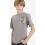 DeFacto Erkek Çocuk Bisiklet Yaka Baskılı Kısa Kollu Tişört F0173A825SM - Gri-GR67 - 8 - 9 Yaş