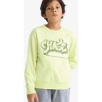 DeFacto Erkek Çocuk Bisiklet Yaka Baskılı Sweatshirt F2840A825AU - Green - Dropsuz - 13 - 14 Yaş