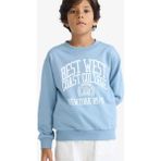 DeFacto Erkek Çocuk Bisiklet Yaka Baskılı Sweatshirt F2843A825AU - Blue - Dropsuz - 8 - 9 Yaş