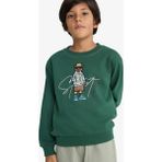 DeFacto Erkek Çocuk Bisiklet Yaka Baskılı Sweatshirt F2851A825WN - Yeşil - Dropsuz - 9 - 10 Yaş