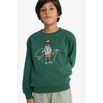 DeFacto Erkek Çocuk Bisiklet Yaka Baskılı Sweatshirt F2851A825WN