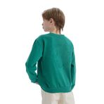 DeFacto Erkek Çocuk Bisiklet Yaka Sırt Baskılı Sweatshirt Yeşil 11/12 Yaş