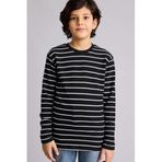 DeFacto Erkek Çocuk Çizgili Uzun Kollu Sweatshirt Lacivert, 8-9 Yaş, G6738A826SP, Lacivert-NV146, Erkek Çocuk