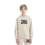 DeFacto Erkek Çocuk Ekru NBA Current Teams Regular Fit Bisiklet Yaka Kalın Sweatshirt 7/8 Yaş