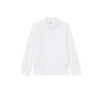 DeFacto Erkek Çocuk Erkek Çocuk Regular Fit Okula Dönüş Polo Yaka Uzun Kollu Tişört, Beyaz, 8-9 Y