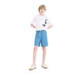 DeFacto Erkek Çocuk Jean Şort Beli Lastikli Mavi, 11-12 Yaş, D8575A825SM, Mavi-NM28, Erkek Çocuk