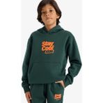 DeFacto Erkek Çocuk Kapüşonlu Baskılı İçi Yumuşak Tüylü Sweatshirt E9596A825AU - Green - Dropsuz - 11 - 12 Yaş