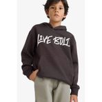 DeFacto Erkek Çocuk Kapüşonlu Baskılı İçi Yumuşak Tüylü Sweatshirt E9598A825AU