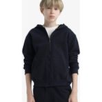 DeFacto Erkek Çocuk Kapüşonlu Okul Fermuarlı Sweatshirt X5844A625AU - 8 - 9 Yaş - Lacivert-NV253