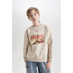 DeFacto Erkek Çocuk Marvel Comics Bisiklet Yaka Sweatshirt D6741A824WN - Bej-BG702 - 11 - 12 Yaş