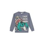 DeFacto Erkek Çocuk Marvel Comics New Regular Fit Bisiklet Yaka Sweatshirt Gri 9/10 Yaş
