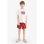 DeFacto Erkek Çocuk Marvel Comics Pamuklu Pijama Takımı, 7-8 Yaş, E2702A825HS, Beyaz-WT34, erkek-çocuk