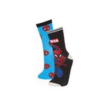 Defacto Erkek Çocuk Marvel Spiderman 2'li Pamuklu Uzun Çorap