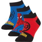 DeFacto Erkek Çocuk Marvel Spiderman Pamuklu 3'lü Patik Çorap X9652A6NS - Çok Renkli-KR1 - 23 - 27