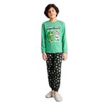 DeFacto Erkek Çocuk Minecraft 2'li Pijama Takımı, 5-6 Yaş, G9975A826SP, Yeşil-GN745, erkek-çocuk